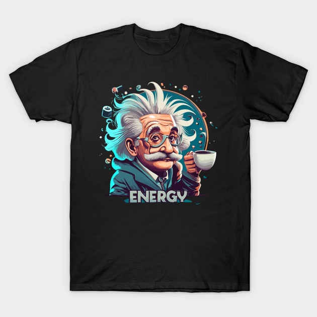 Energy = More Coffee Squared T-Shirt by D3monic